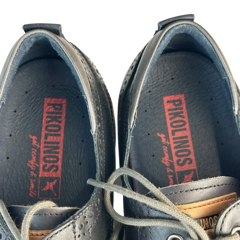 Pikolinos Men's Avila Two-Tone Lace-Up Shoes Size 43 Black/Gray - Picture 6 of 9